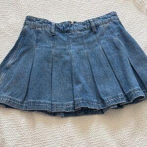 Amanda Uprichard Blue Denim Skater Skirt